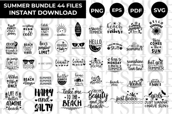 44Funny Summer SVG Bundle,watermelon Svg